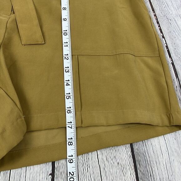 Nine West Women's Belted Shorts Pull On Khaki Size XL NWT Fall Style - Picture 8 of 9